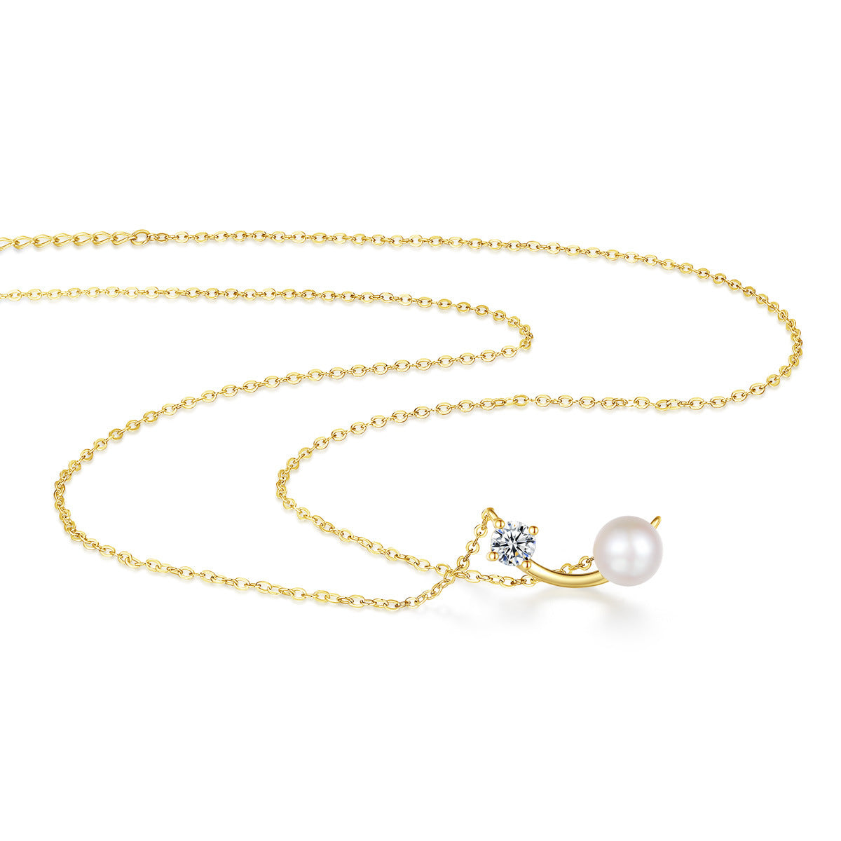 Minimalist Natural Freshwater Pearl Necklace #506