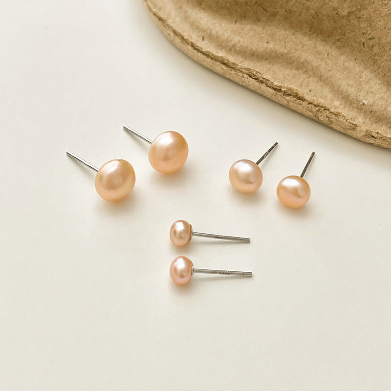 Freshwater pearl earrings 6mm