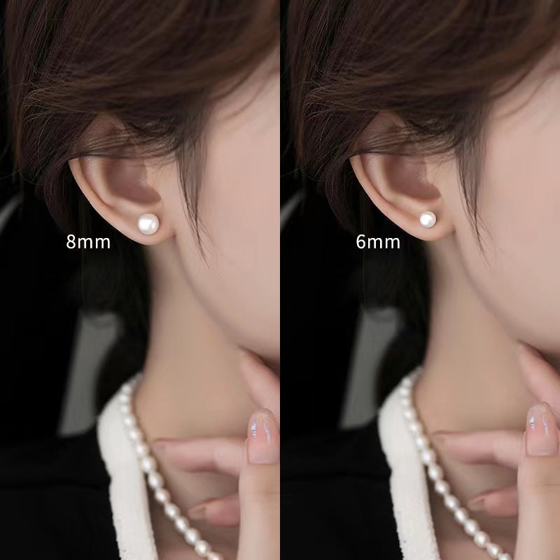 Freshwater pearl earrings 6mm