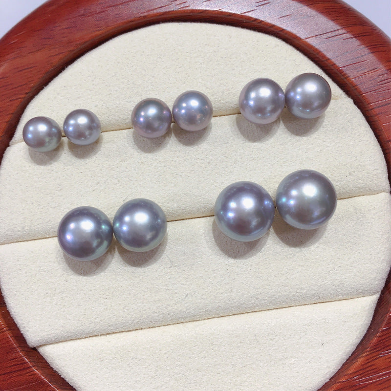 Stud S925 Sterling Silver Earrings Natural Freshwater Pearl Ear StudsPea