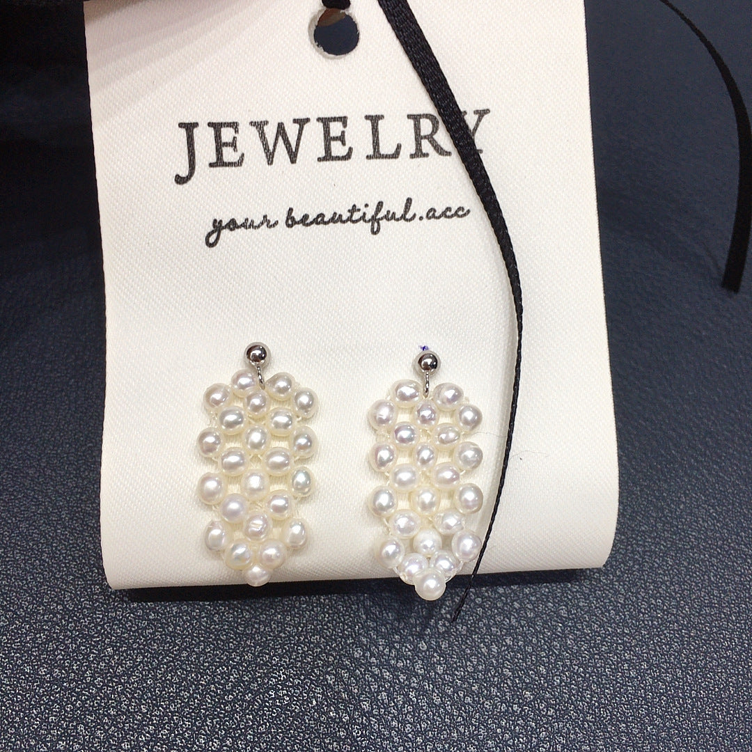 S925 Sterling Silver Natural Freshwater Pearl Earrings