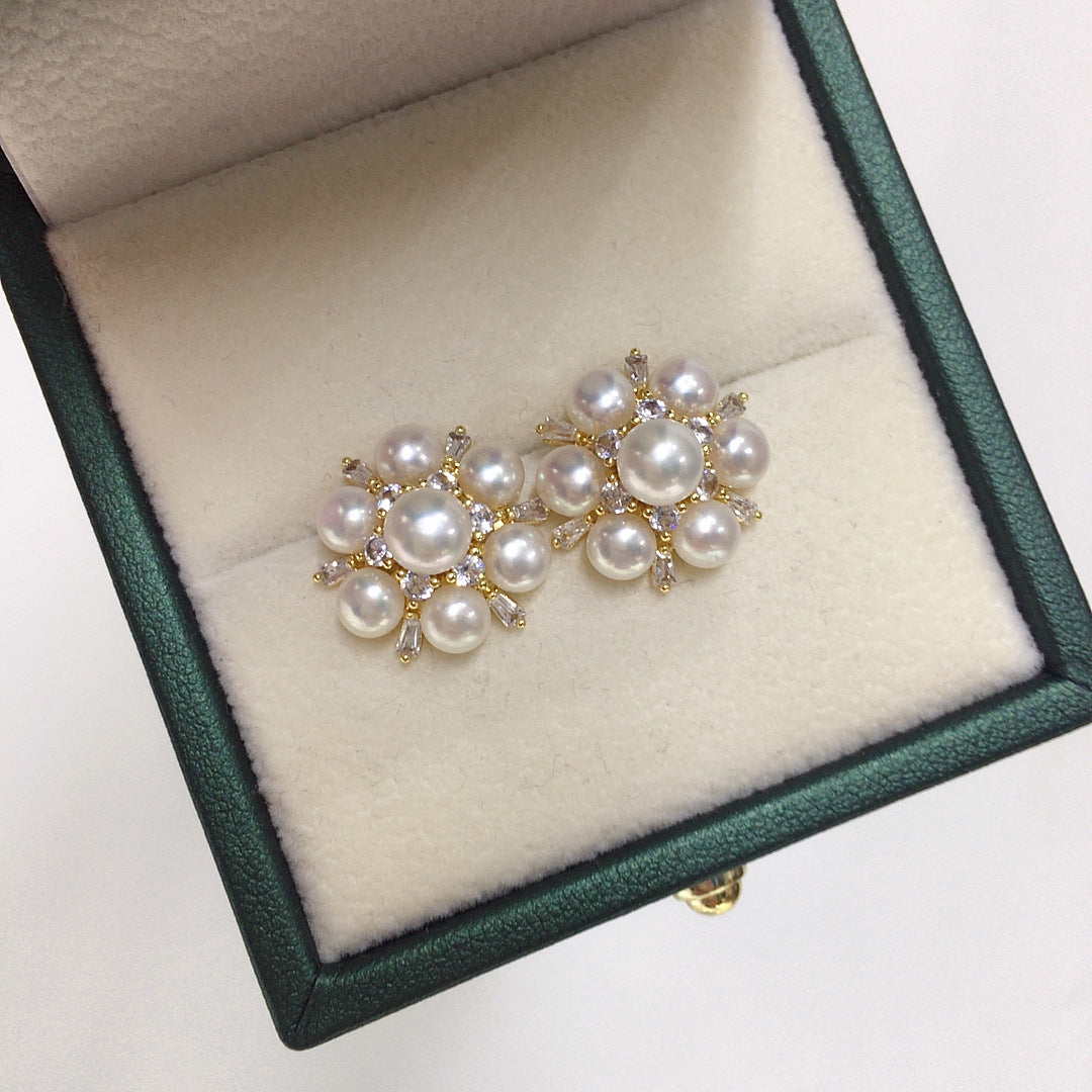 Exquisite Natural Freshwater Pearl Earrings #874