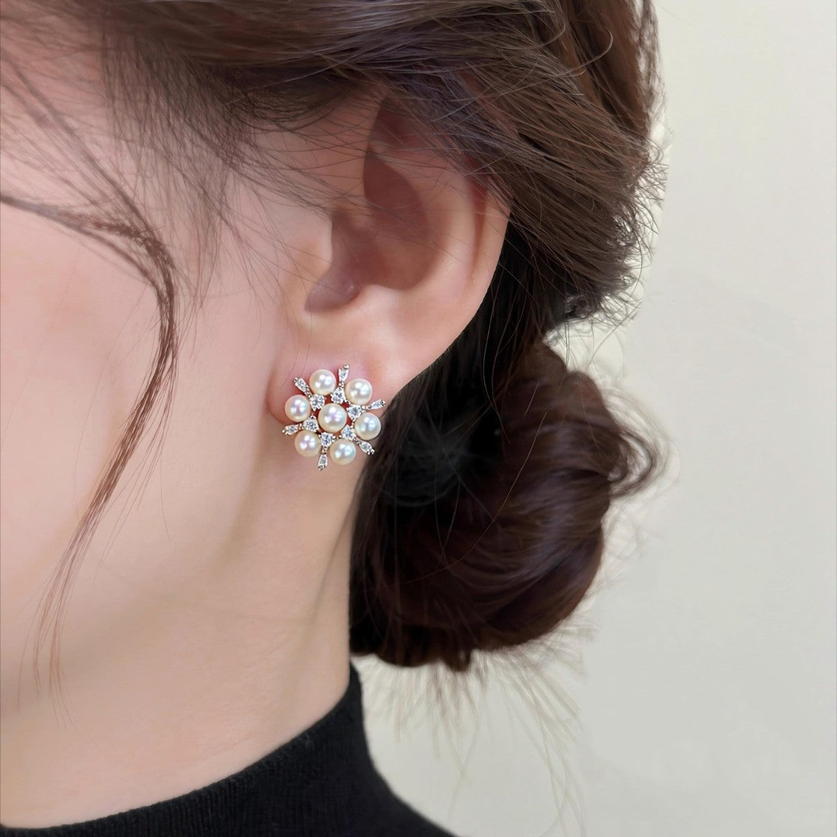 Exquisite Natural Freshwater Pearl Earrings #874