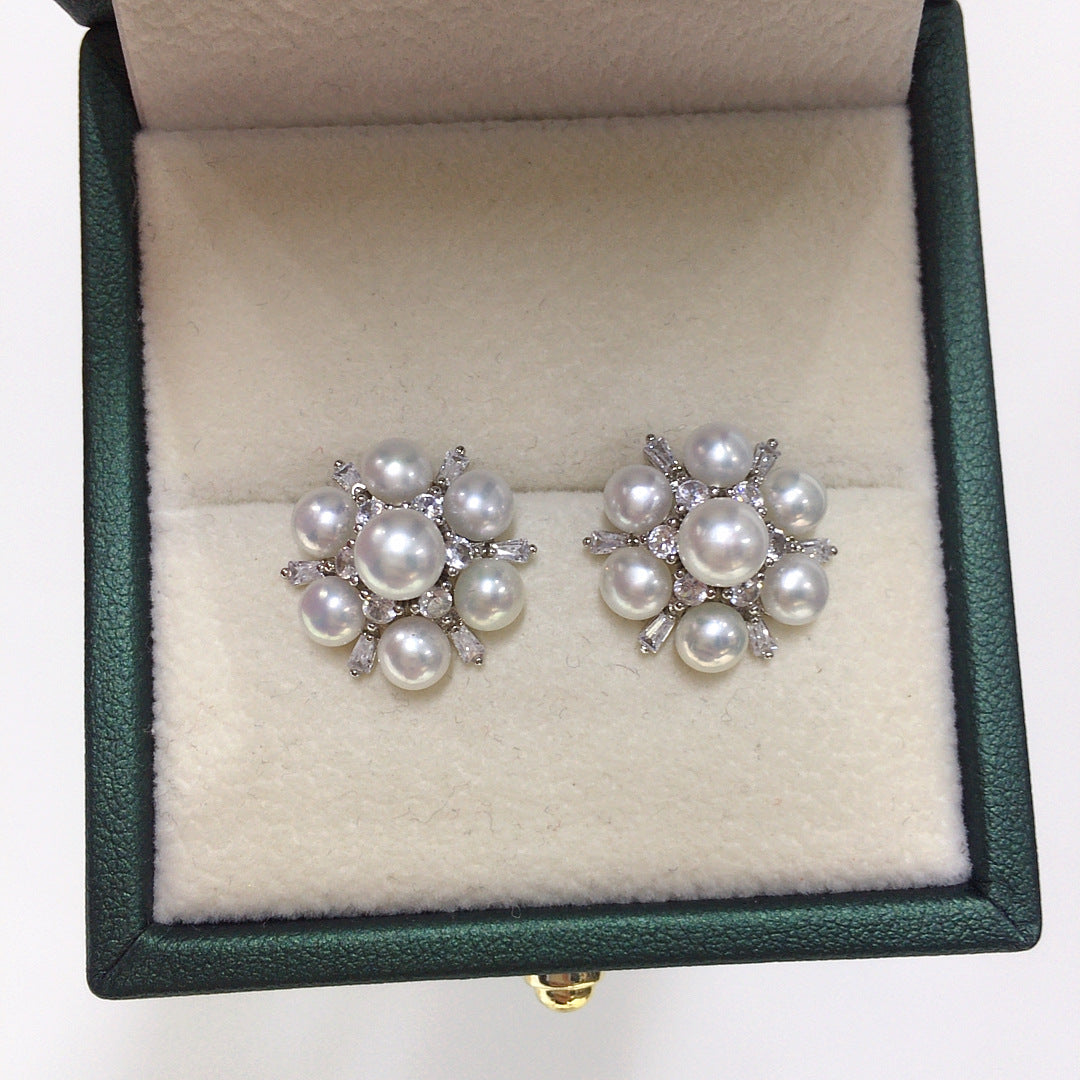 Exquisite Natural Freshwater Pearl Earrings #874