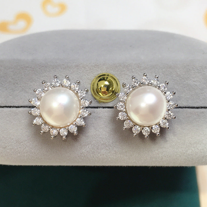 Natural Freshwater Pearl Earrings 9mm