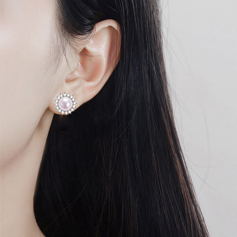 Natural Freshwater Pearl Earrings 9mm