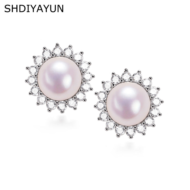 Natural Freshwater Pearl Earrings 9mm