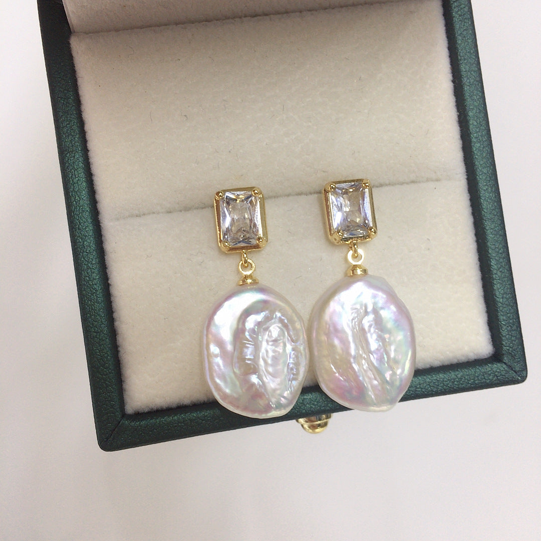 Baroque Natural Freshwater Pearl Earrings