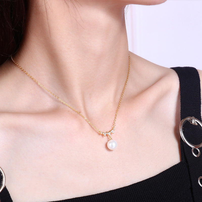 Drop Natural Freshwater Pearl Necklace #210