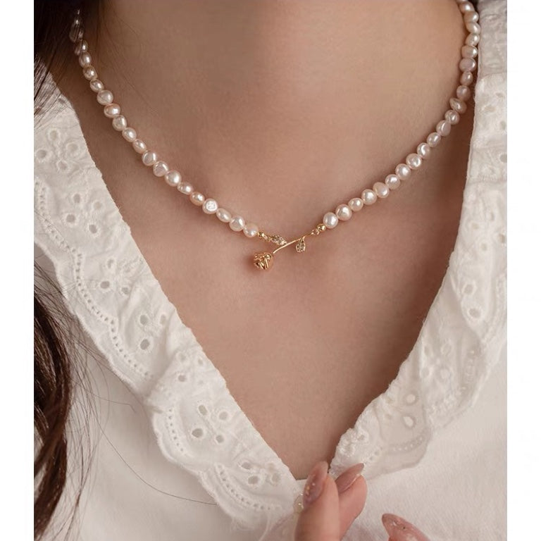 Drop Natural Pearl Necklace #538