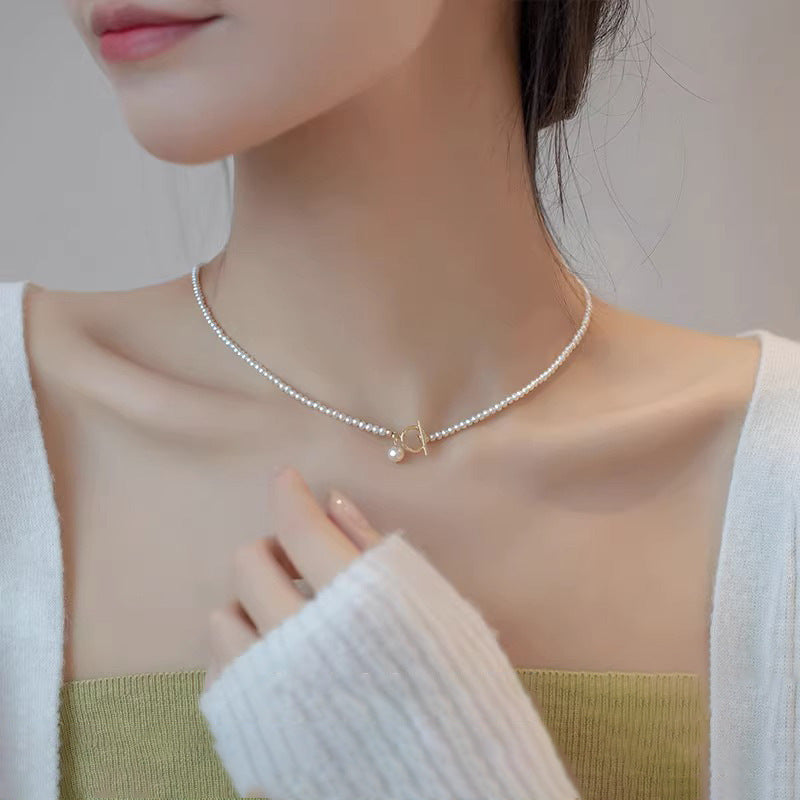 Choker Natural Freshwater Pearl Necklace #234