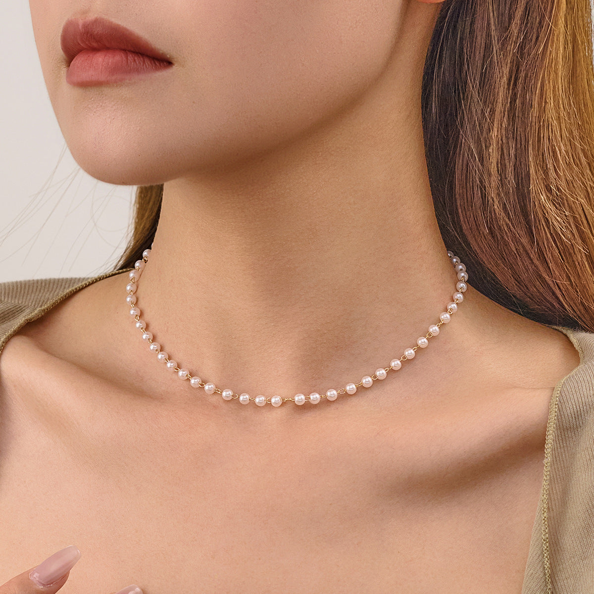 Choker Natural Freshwater Pearl Necklace