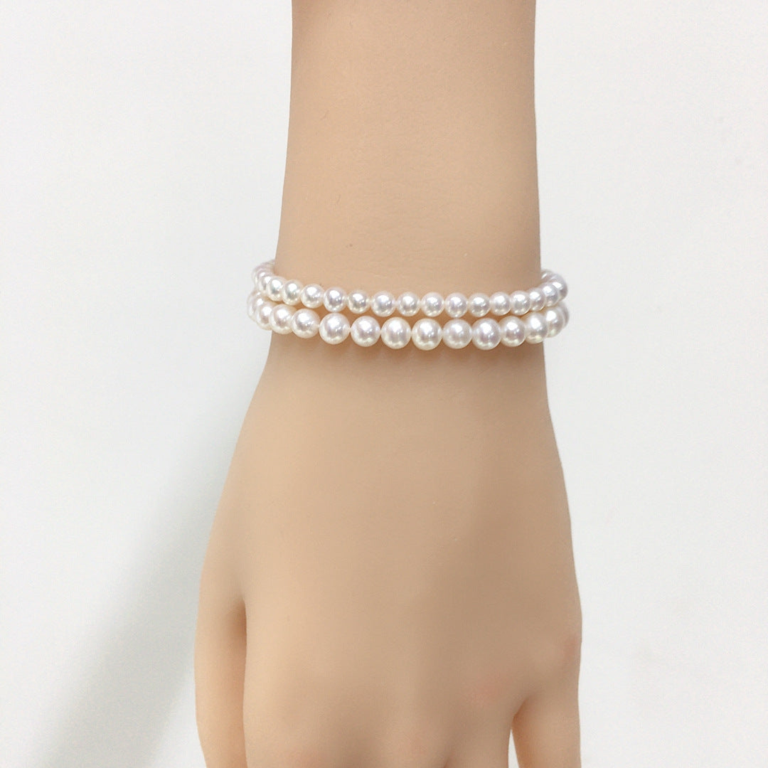 Luxury S925 Sterling Silver Natural Freshwater Pearl Bracelet