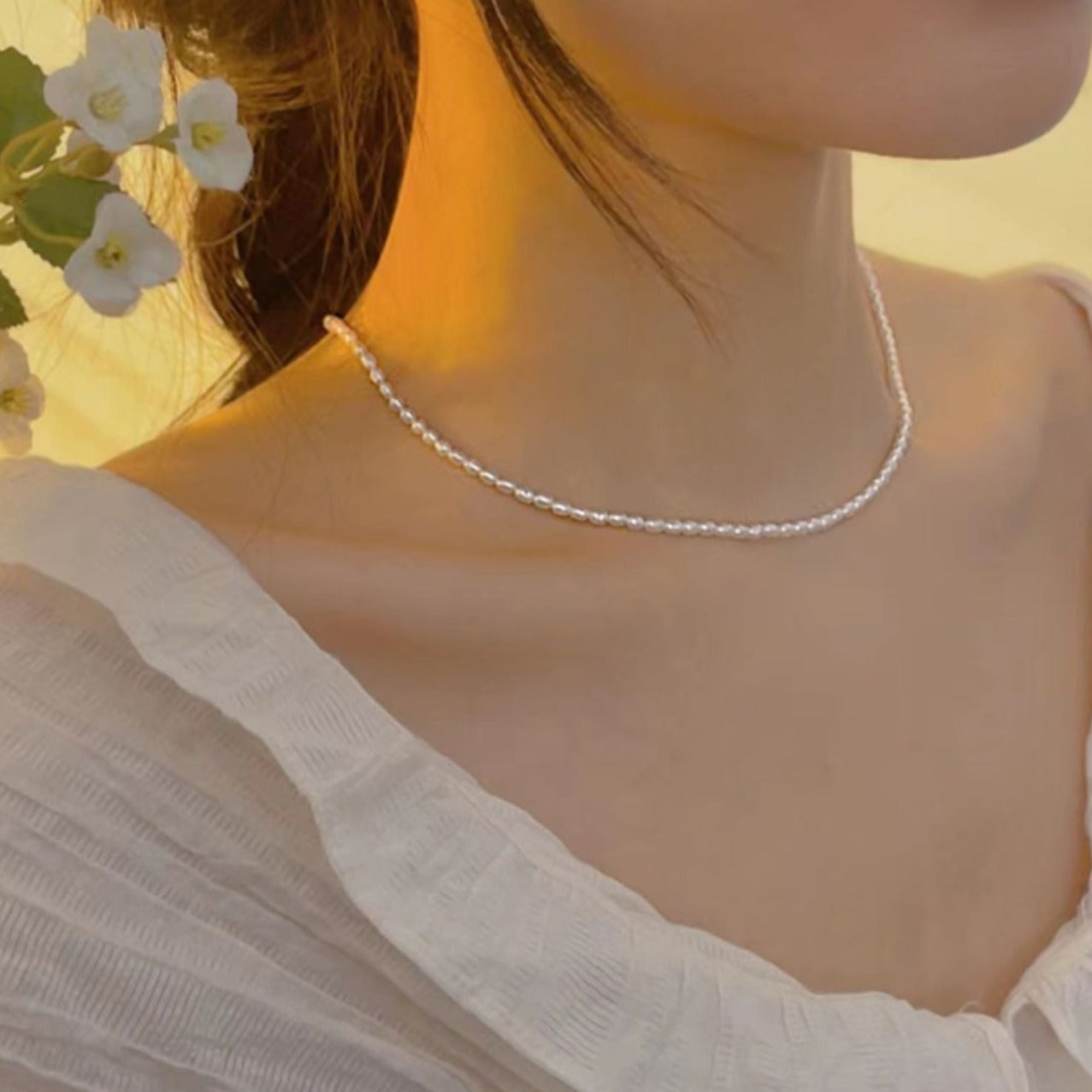 Drop Natural Freshwater Pearl Necklace