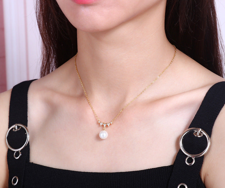 Drop Natural Freshwater Pearl Necklace #210