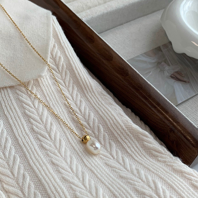 Drop Natural Freshwater Pearl Necklace 6mm