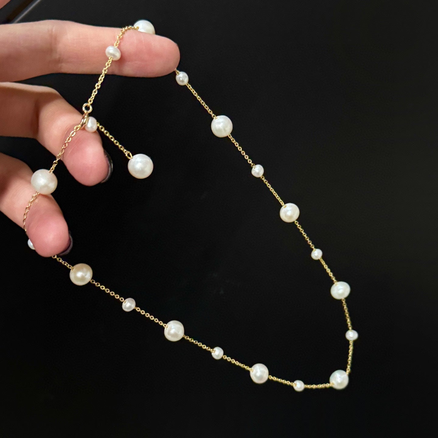 Drop Natural Freshwater Pearl Necklace 8mm