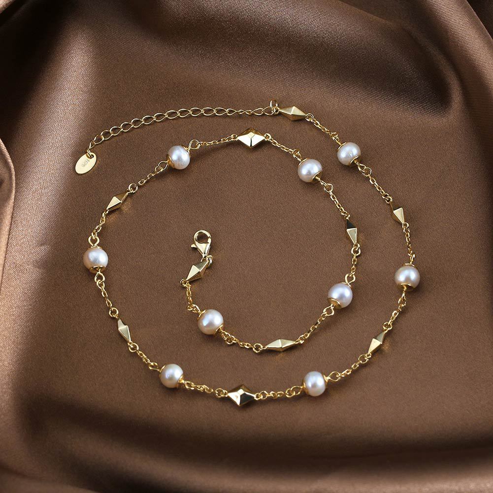 Choker Natural Freshwater Pearl Necklace #818