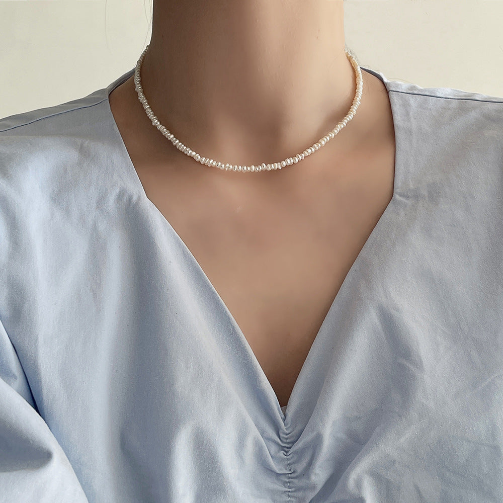 Choker Natural Freshwater Pearl Necklace #906