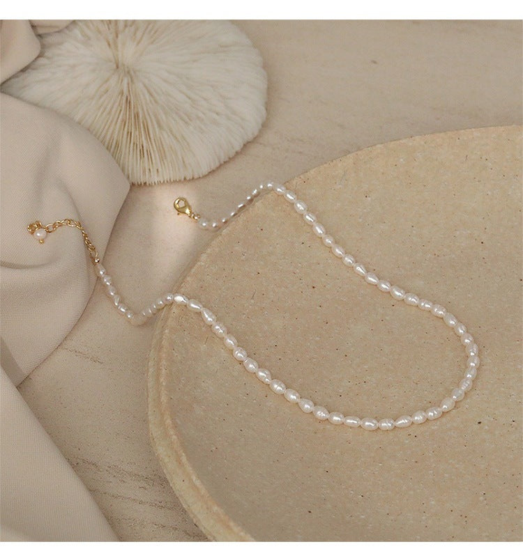 Choker Natural Freshwater Pearl Necklace 6mm