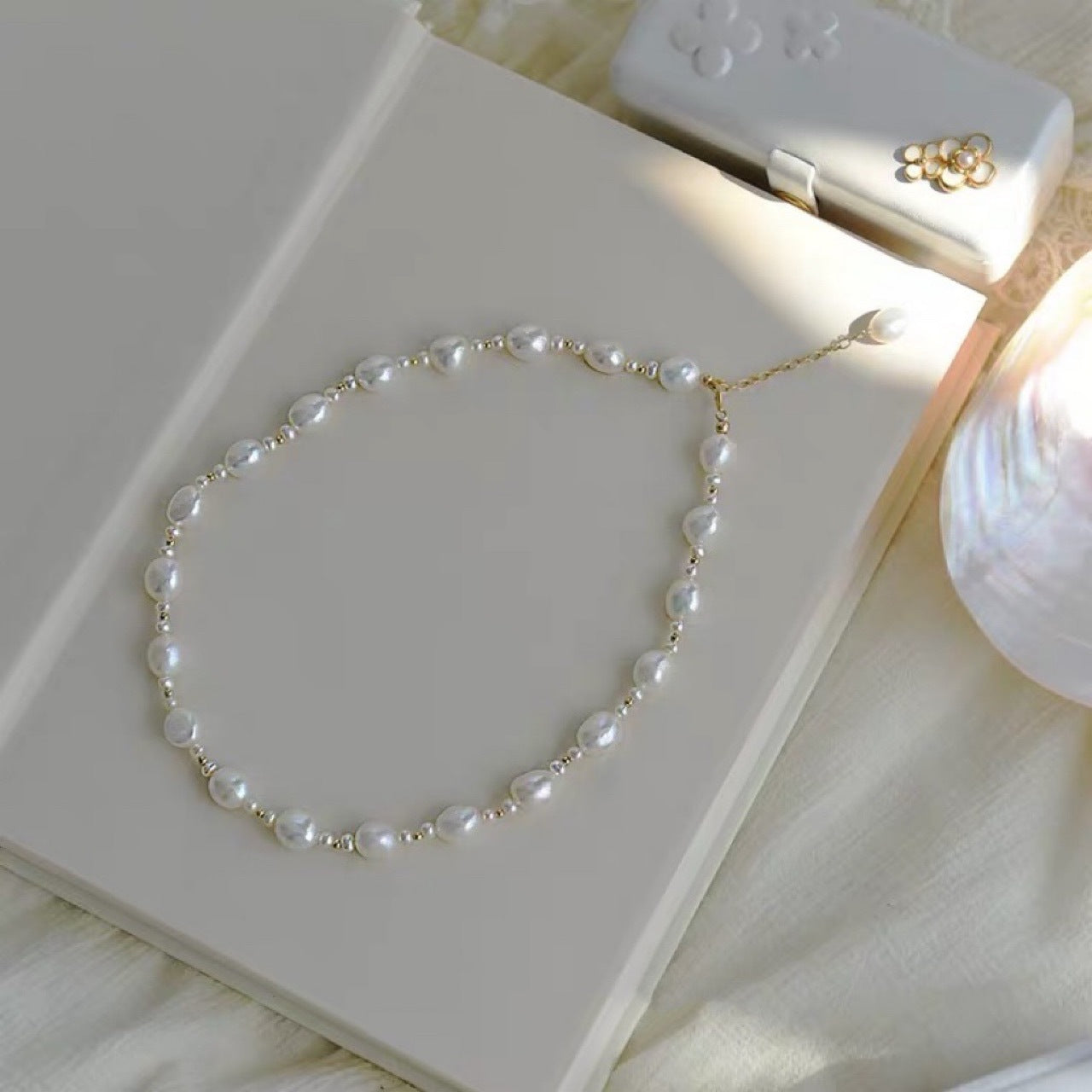 Baroque Freshwater Pearl Necklace 8mm