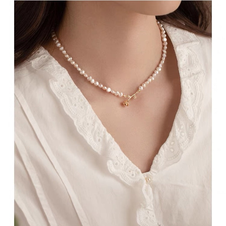 Drop Natural Pearl Necklace #538
