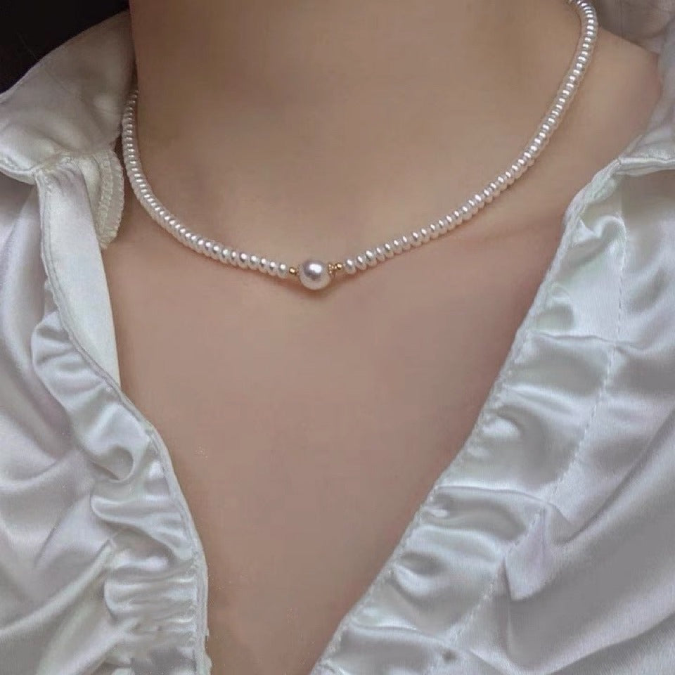 Choker Natural Pearl Necklace #986