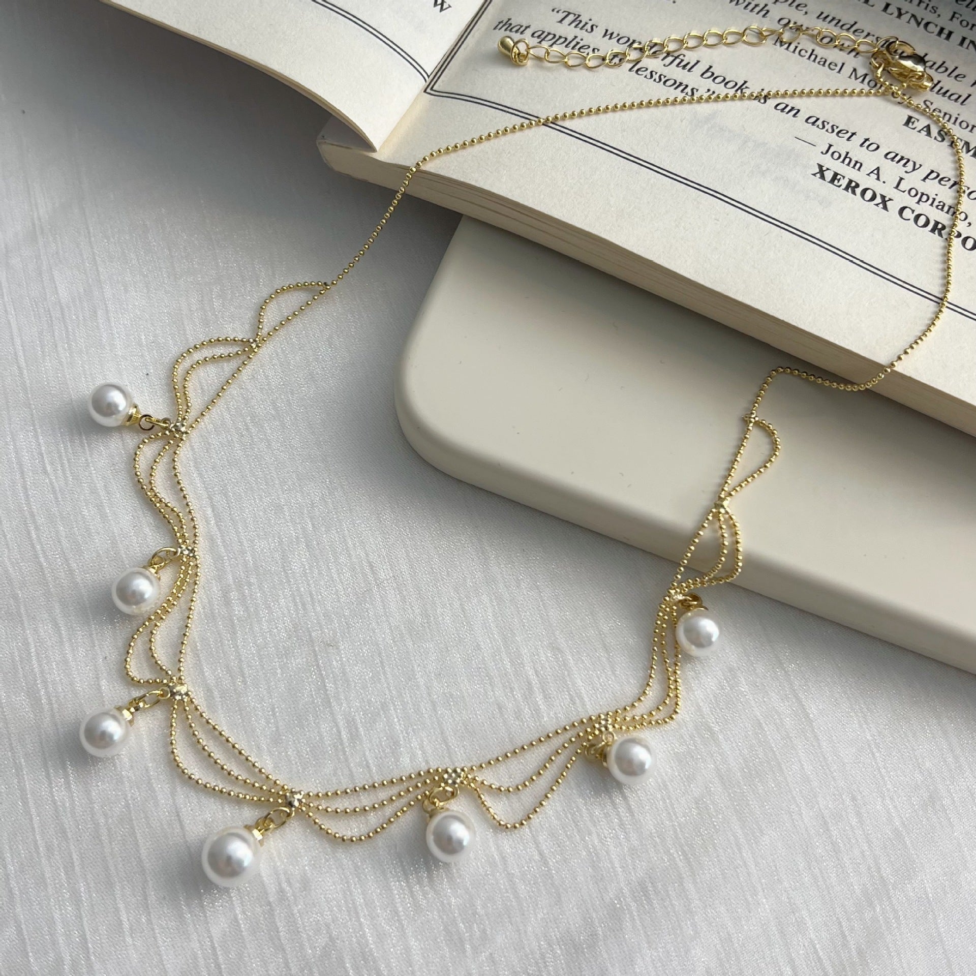 Choker Natural Freshwater Pearl Necklace #370