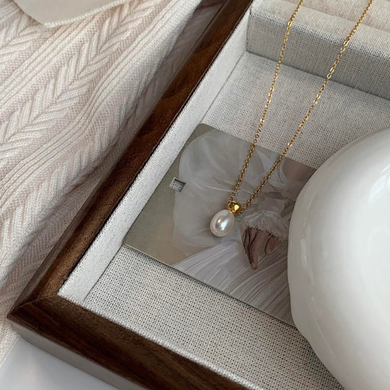 Drop Natural Freshwater Pearl Necklace 6mm