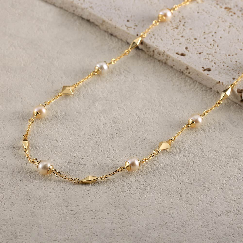 Choker Natural Freshwater Pearl Necklace #818