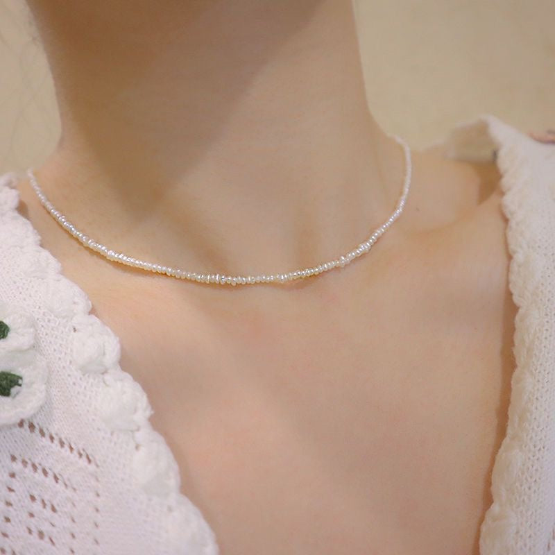 Choker Natural Freshwater Pearl Necklace #906