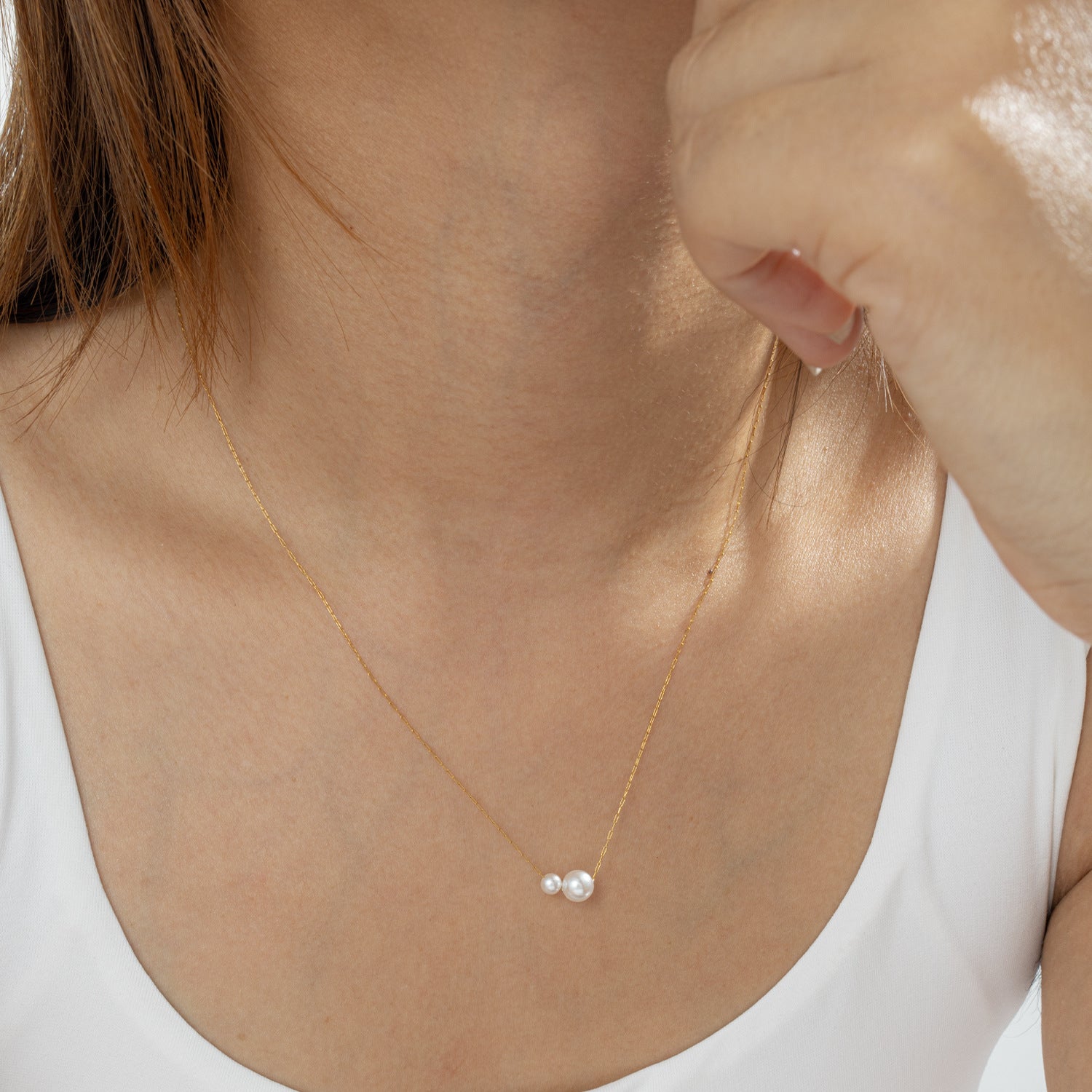 Drop 14K Gold Plated Natural Freshwater Pearl Necklace