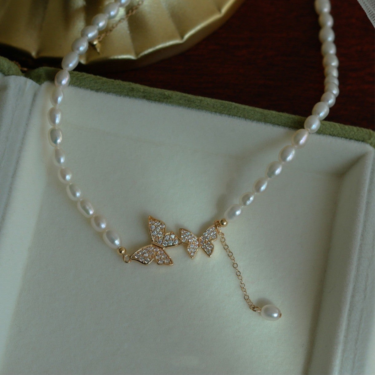 Drop Natural Pearl Necklace #498