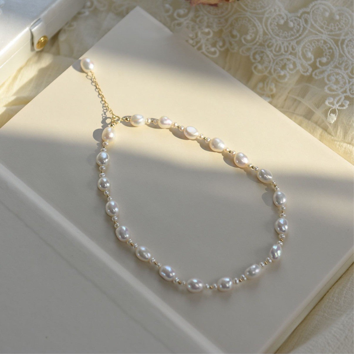 Baroque Freshwater Pearl Necklace 8mm
