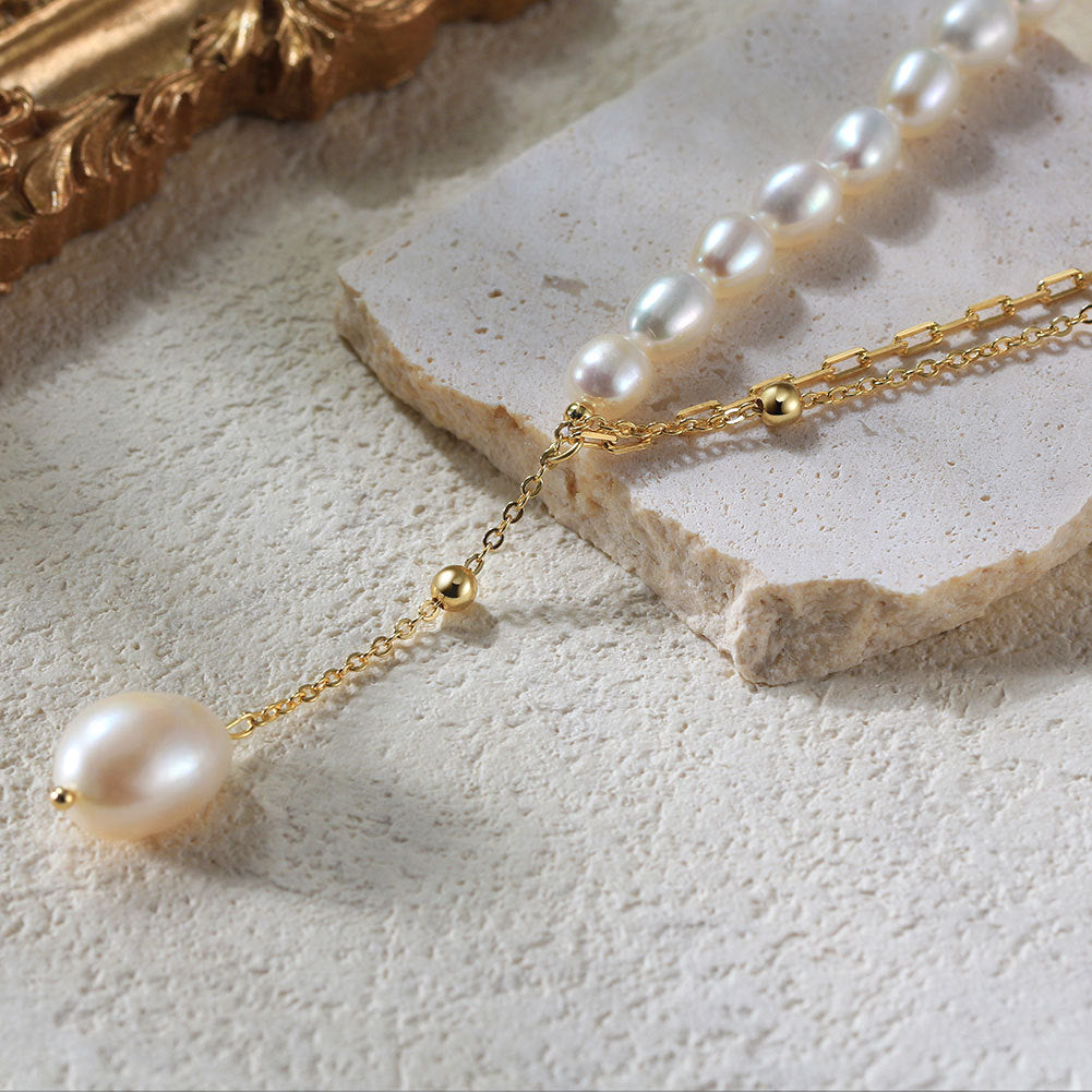 Drop Natural Pearl Necklace