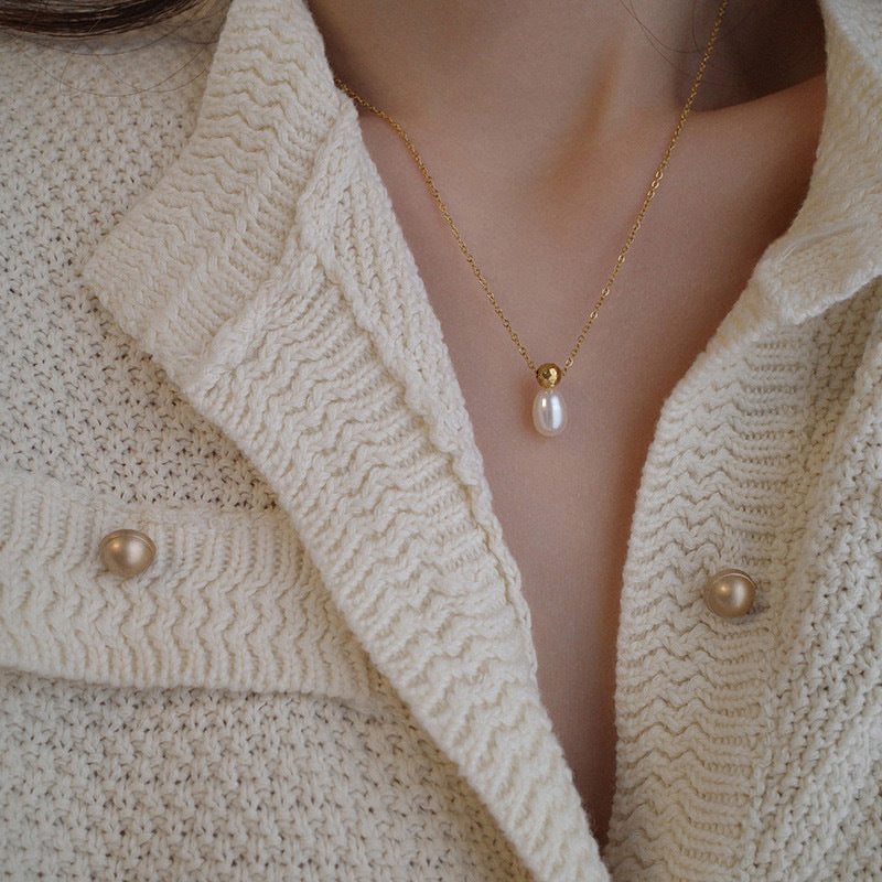 Drop Natural Freshwater Pearl Necklace 6mm