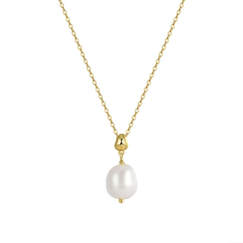 Minimalist Natural Pearl Necklace 9mm