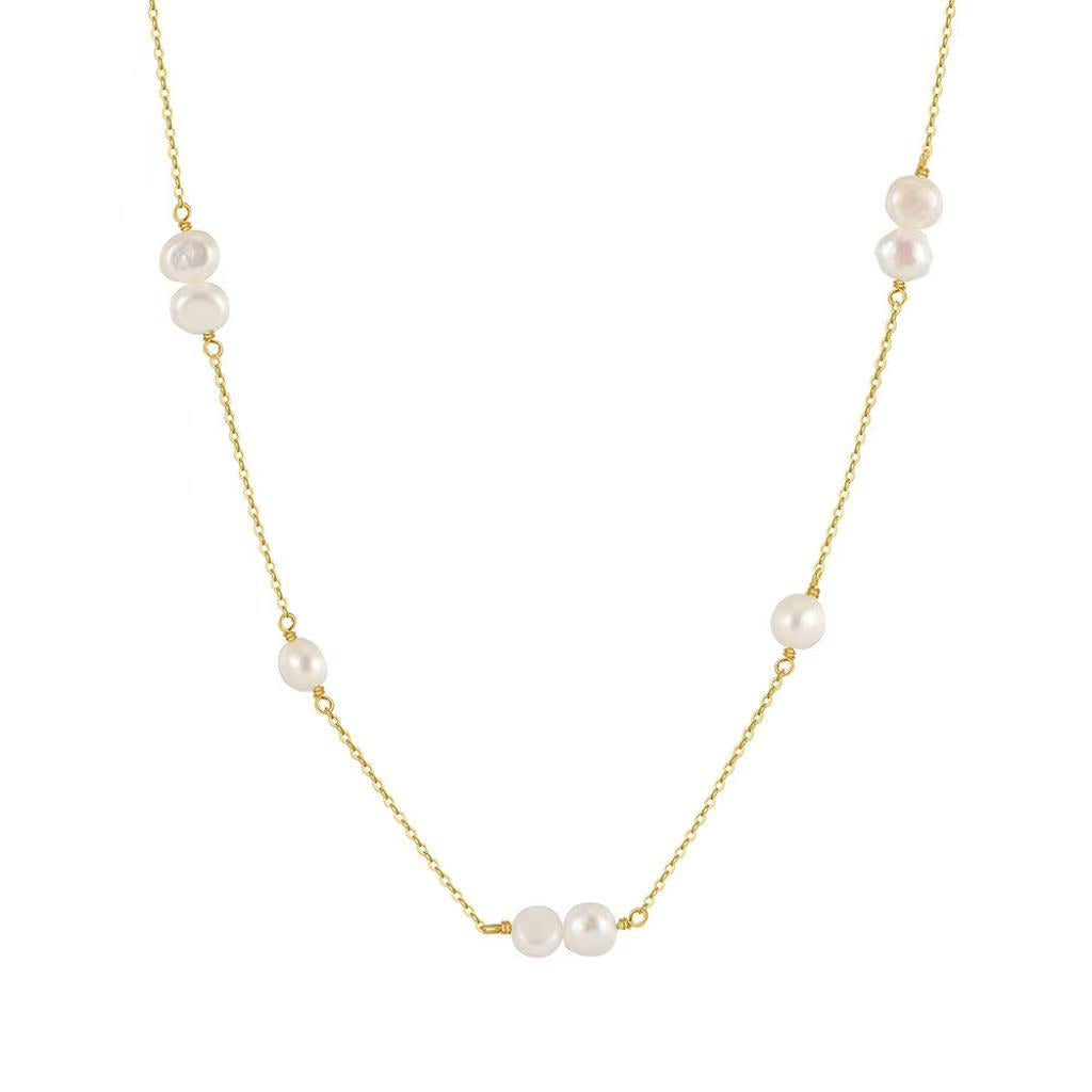 Choker Natural Freshwater Pearl Necklace #594