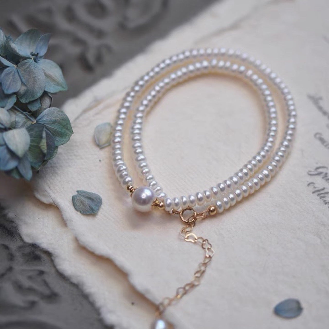 Choker Natural Pearl Necklace #986