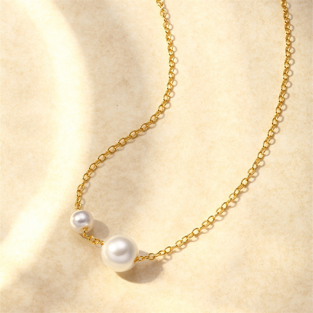 Drop 14K Gold Plated Natural Freshwater Pearl Necklace
