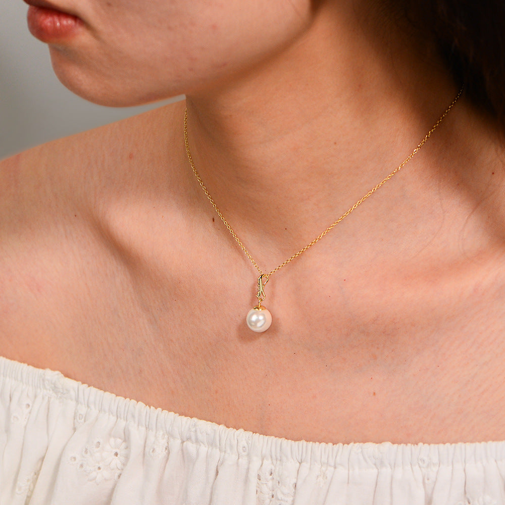 Drop S925 Sterling Silver Natural Pearl Necklace