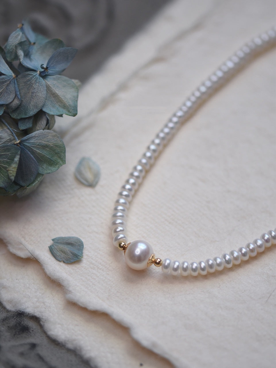 Choker Natural Pearl Necklace #986
