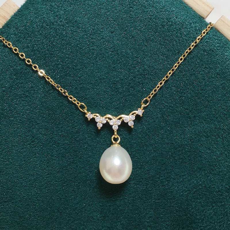 Drop Natural Freshwater Pearl Necklace #210