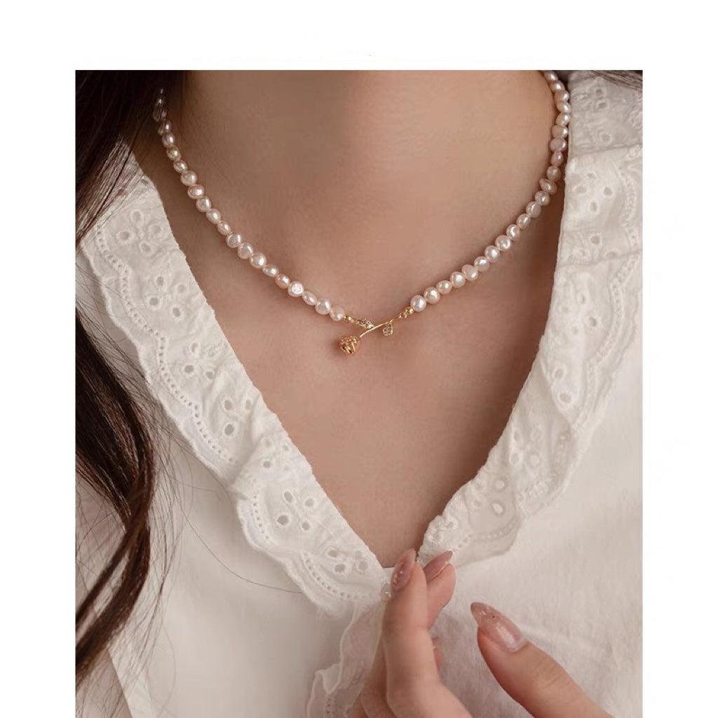 Drop Natural Pearl Necklace #538