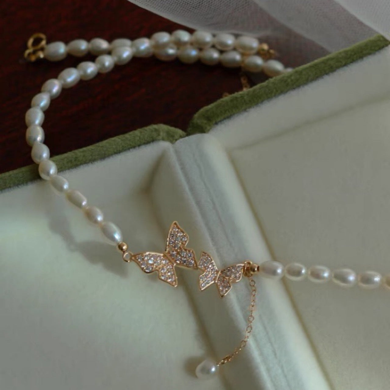 Drop Natural Pearl Necklace #498