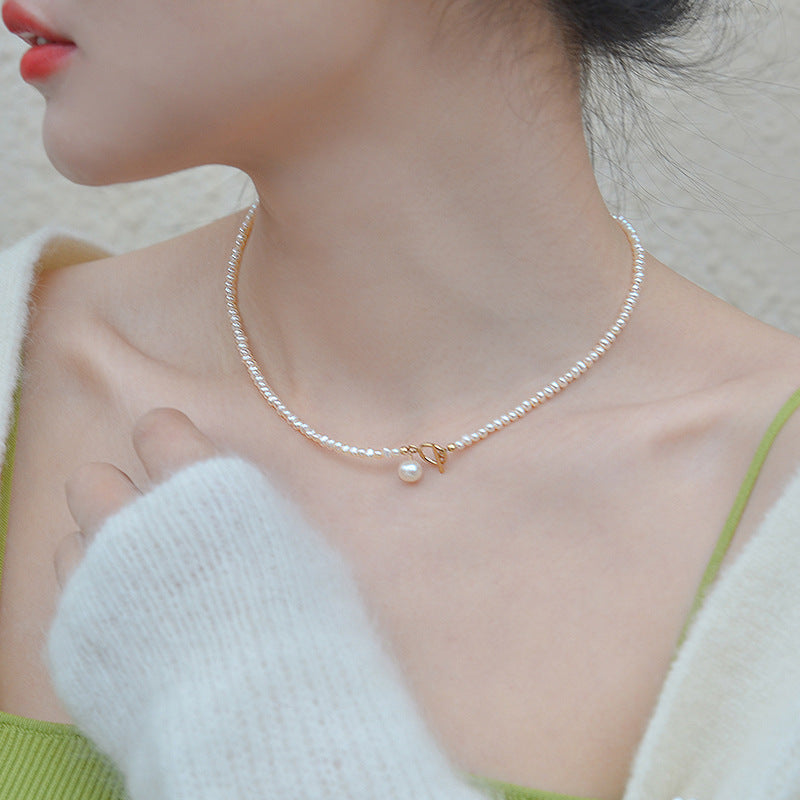 Choker Natural Freshwater Pearl Necklace #234