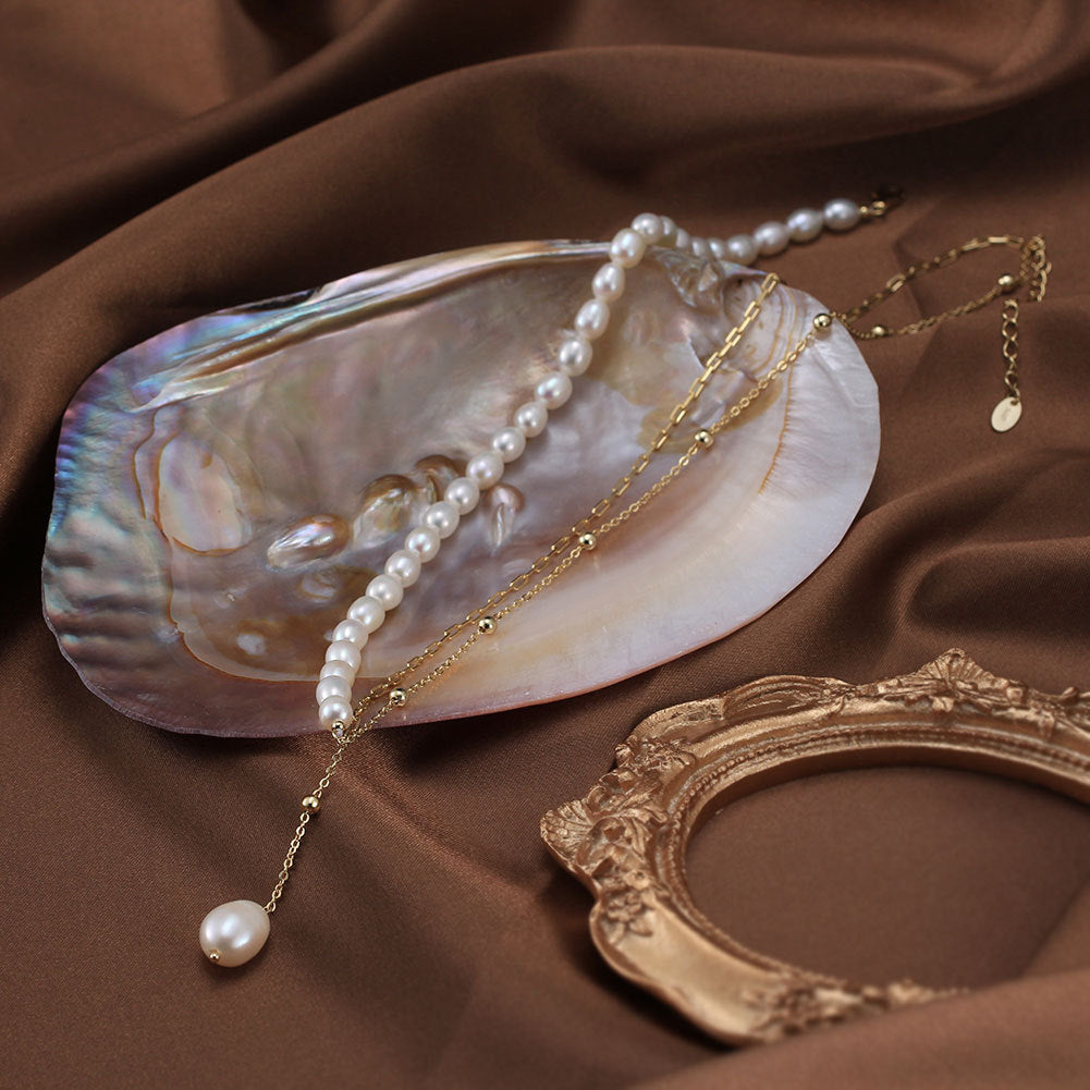 Drop Natural Pearl Necklace
