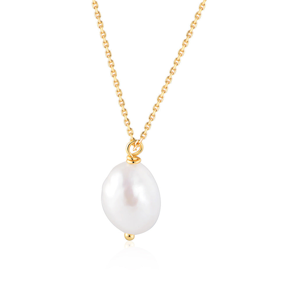 Minimalist Natural Freshwater Pearl Necklace