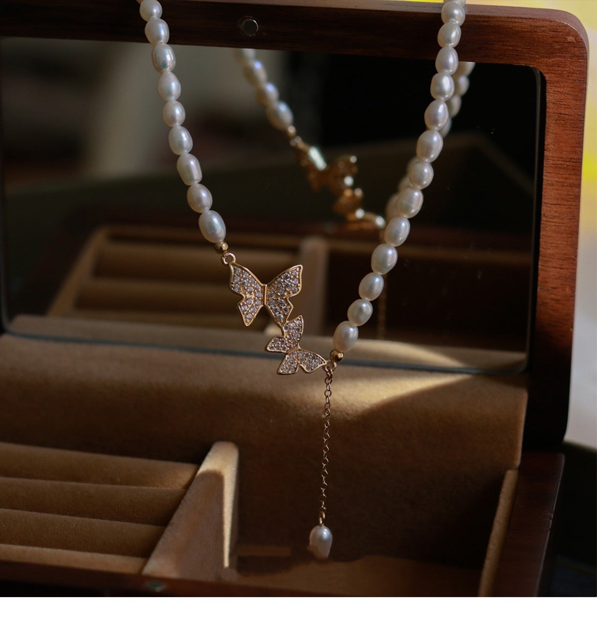 Drop Natural Pearl Necklace #498