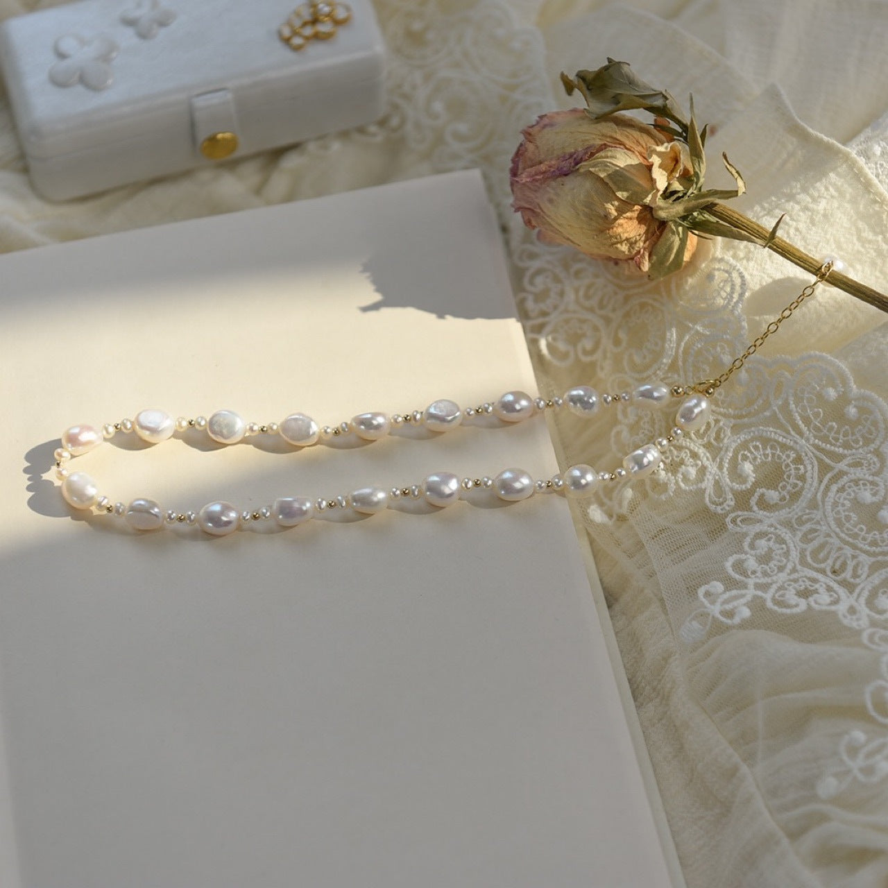 Baroque Freshwater Pearl Necklace 8mm